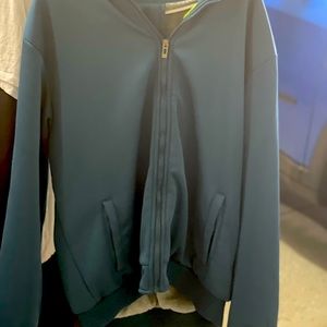 XXL faux fur lined zip sweatshirt